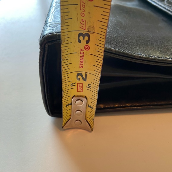 Vintage High End BELLE ROSE Black Leather Briefcase Attaché Purse Hand Bag RARE - Picture 15 of 16